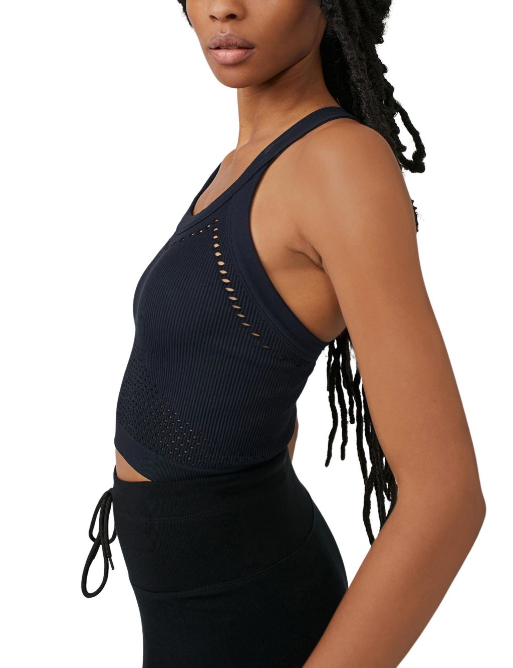 Serendipity Rib Knitted Twist Back Crop Top image 4