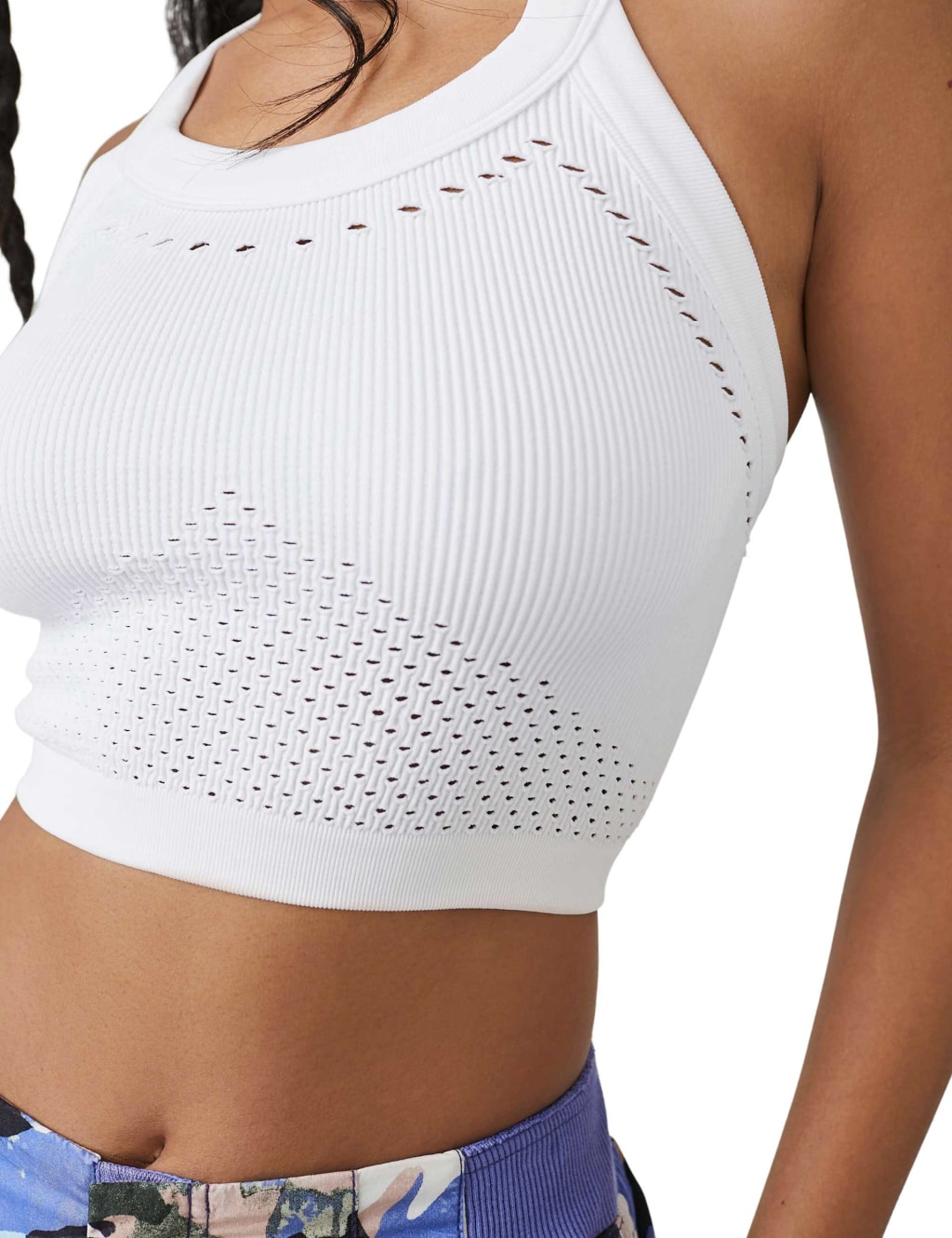 Serendipity Rib Knitted Twist Back Crop Top image 3