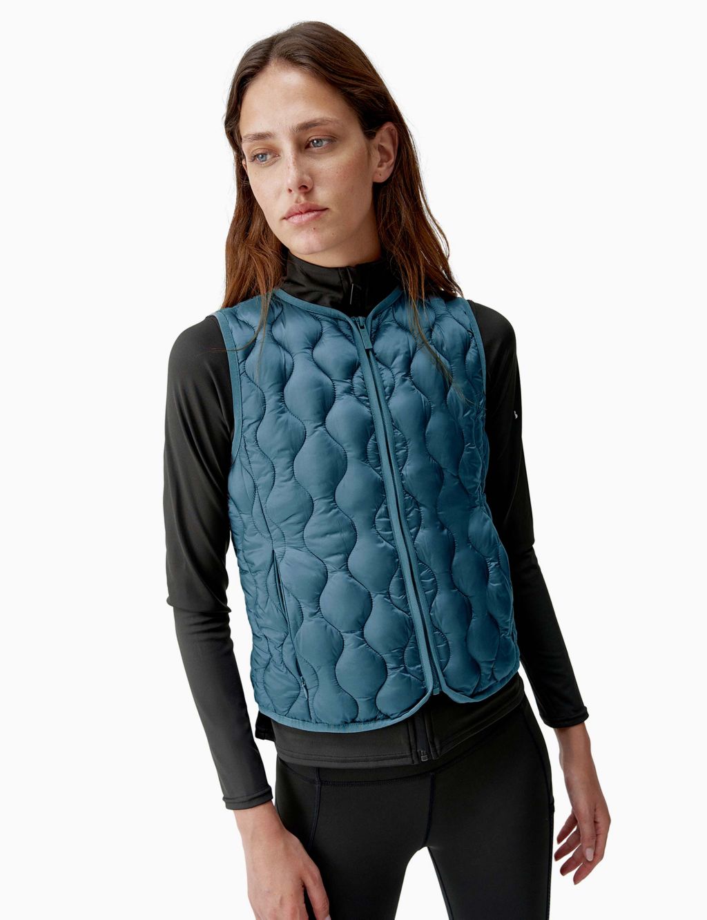Kenal Quilted Collarless Gilet image 1