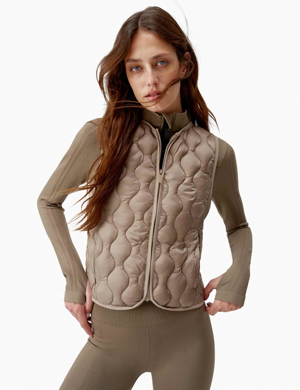 Kenal Quilted Collarless Gilet image 1