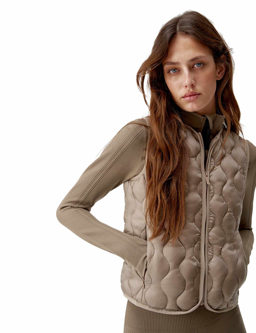 Kenal Quilted Collarless Gilet image 2