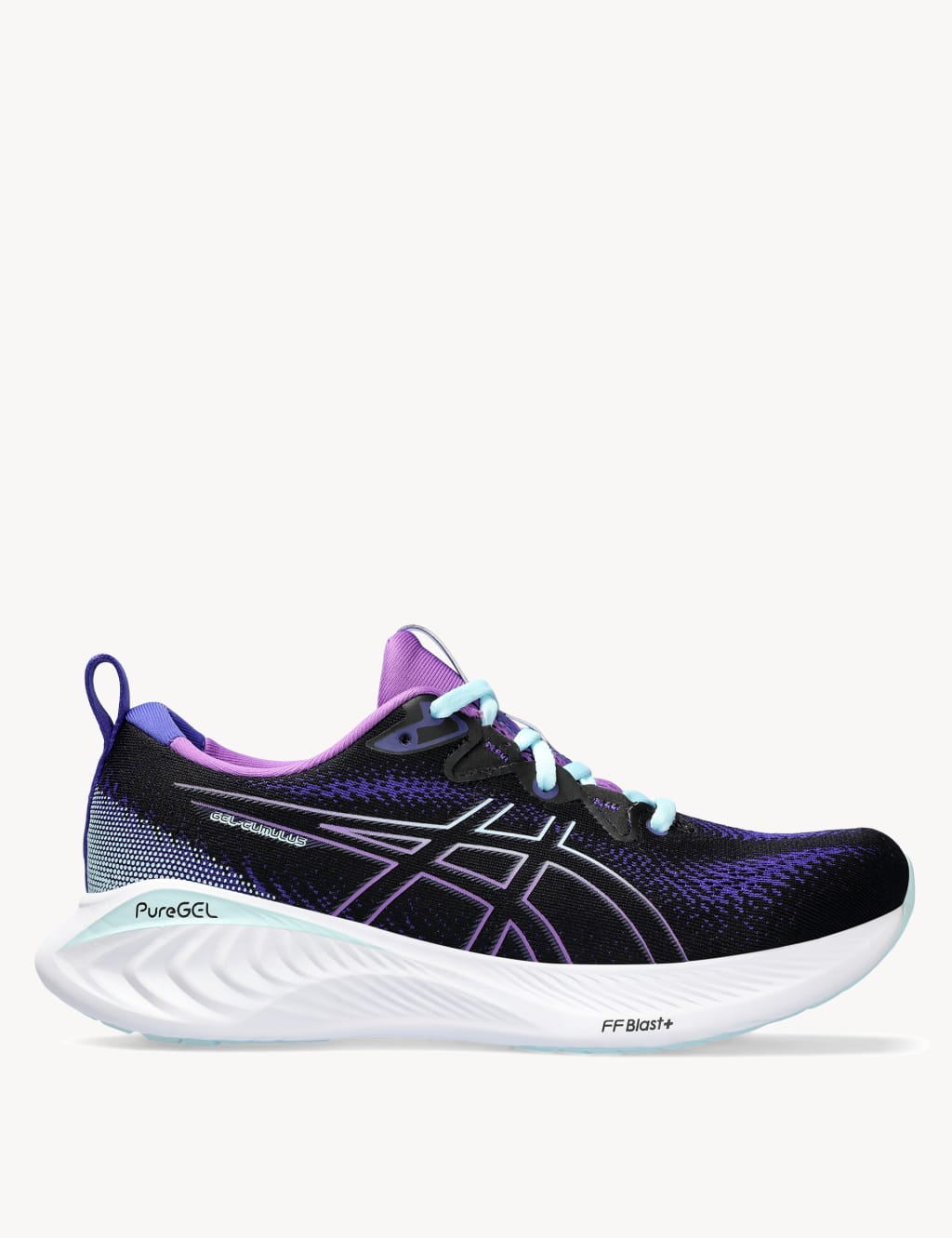 Blue store asics trainers