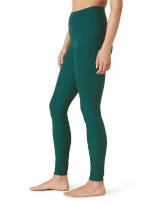 Beyond Yoga Womens Spacedye Take Me Higher Yoga Leggings - XS - Teal Green, Teal Green
