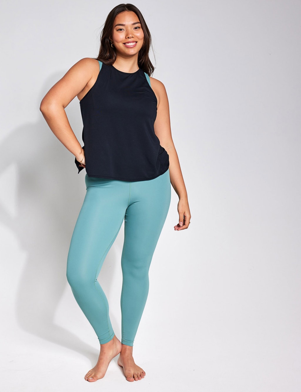 Motion Crew Neck Tie Back Relaxed Vest Top image 2
