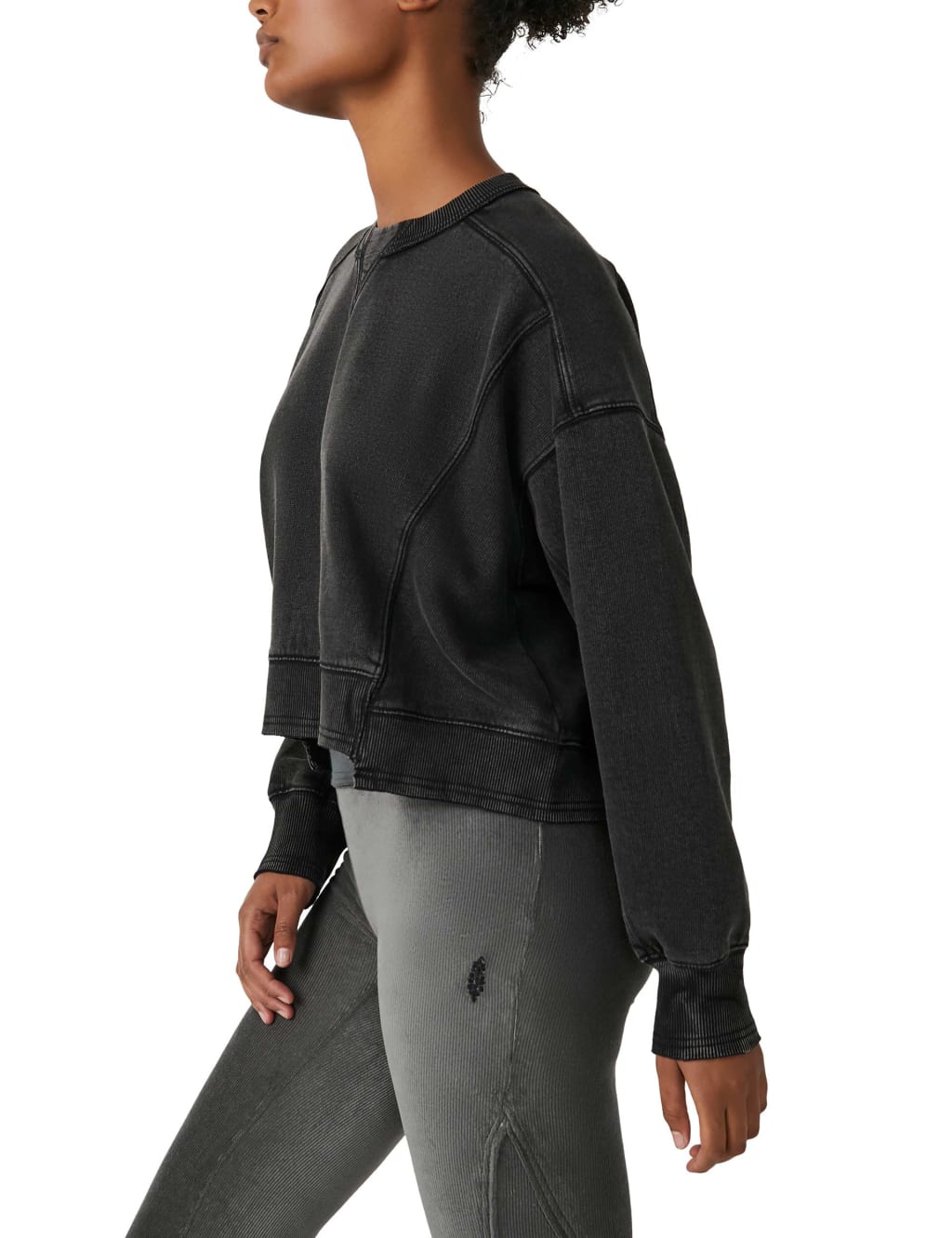 Intercept Crew Neck Crop Sweatshirt image 3