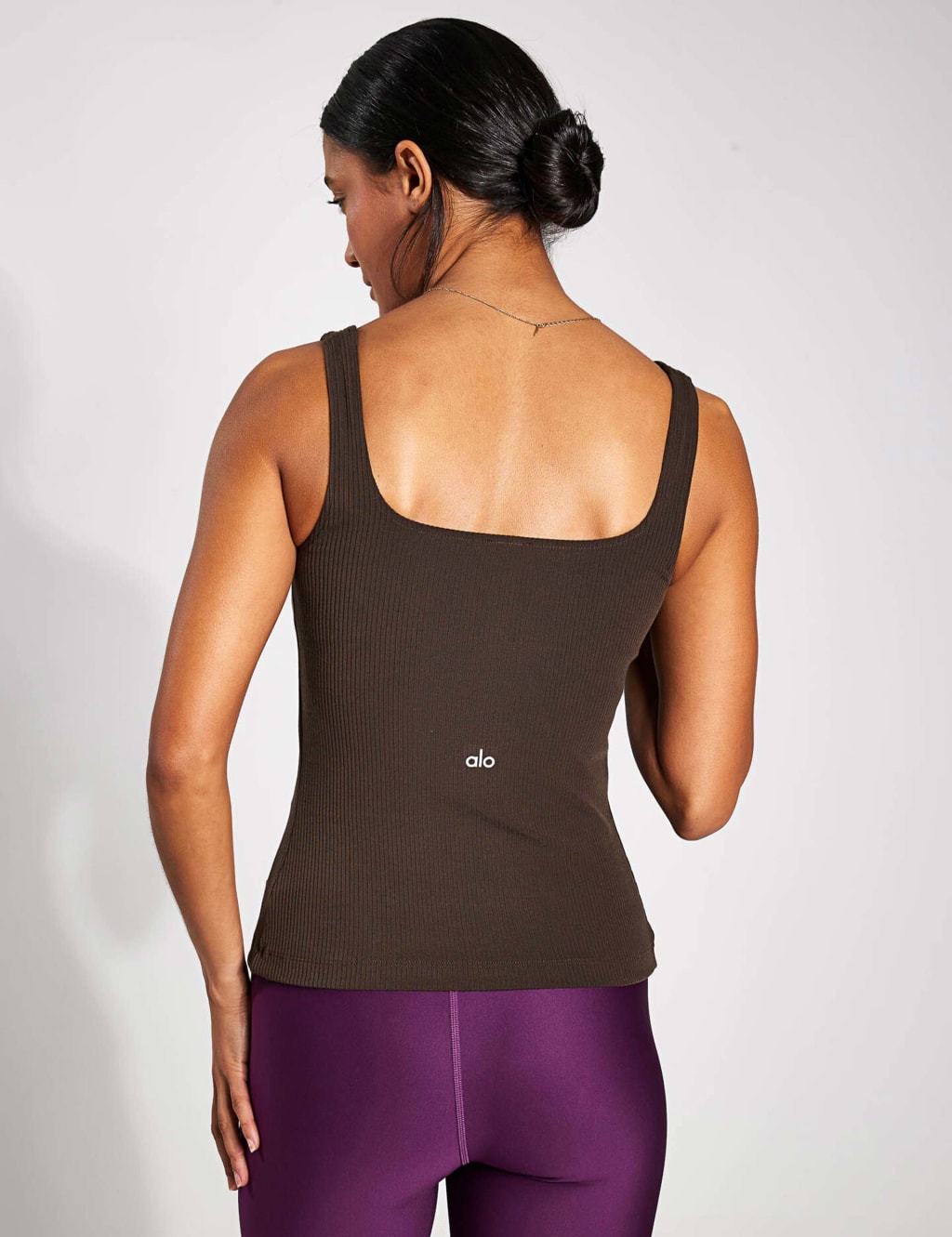 Rib Square Neck Strappy Vest Top image 3
