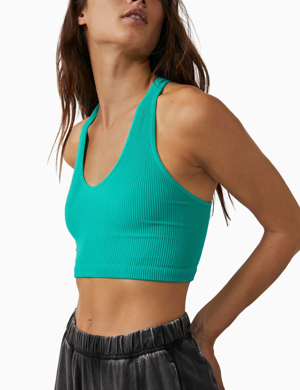 Free Throw Racer Back Running Crop Top image 1