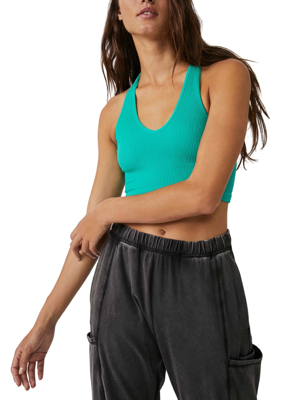 Free Throw Racer Back Running Crop Top image 2