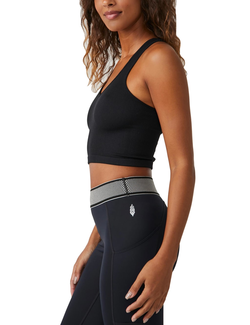 Free Throw Racer Back Longline Crop Top image 2