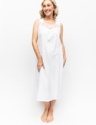 Cyberjammies Women's Jersey Nightdresses - 10 - White, White