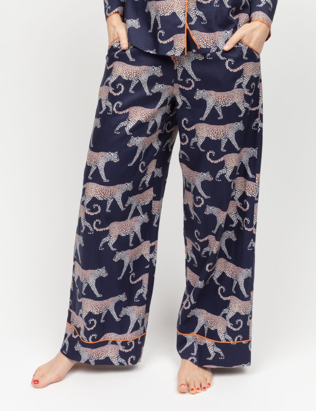 Cotton Rich Leopard Print Pyjama Bottoms
