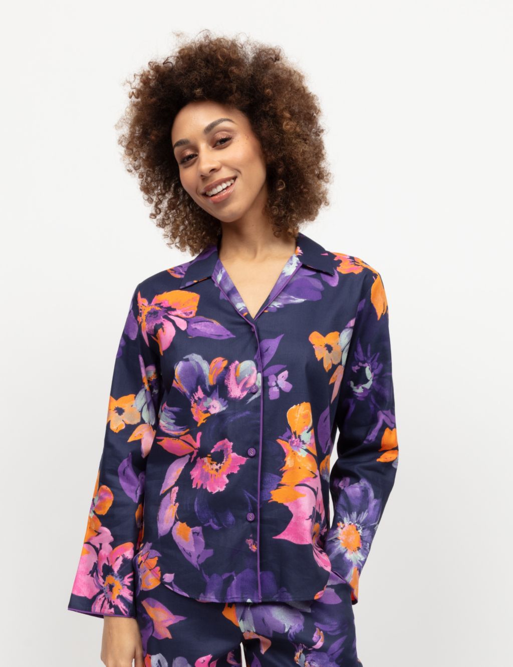 Cotton Modal Floral Pyjama Top