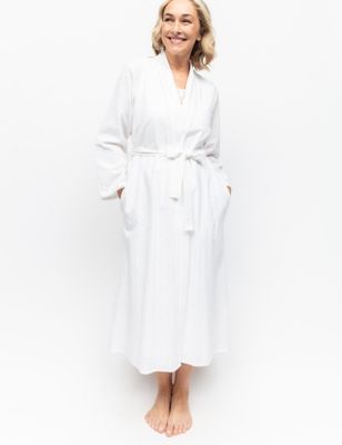 Cyberjammies Women's Cotton Modal Dressing Gown - 16 - White, White