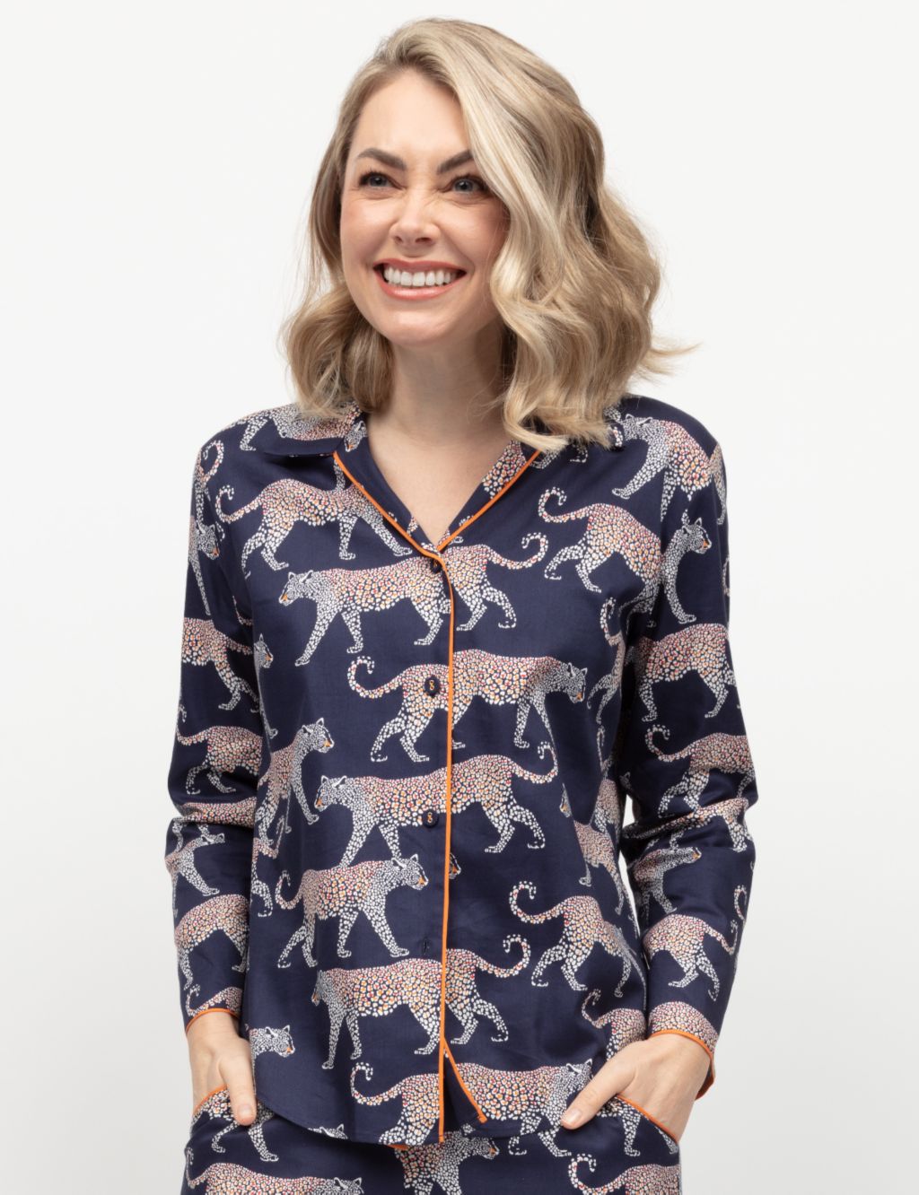 Cotton Modal Animal Print Pyjama Top