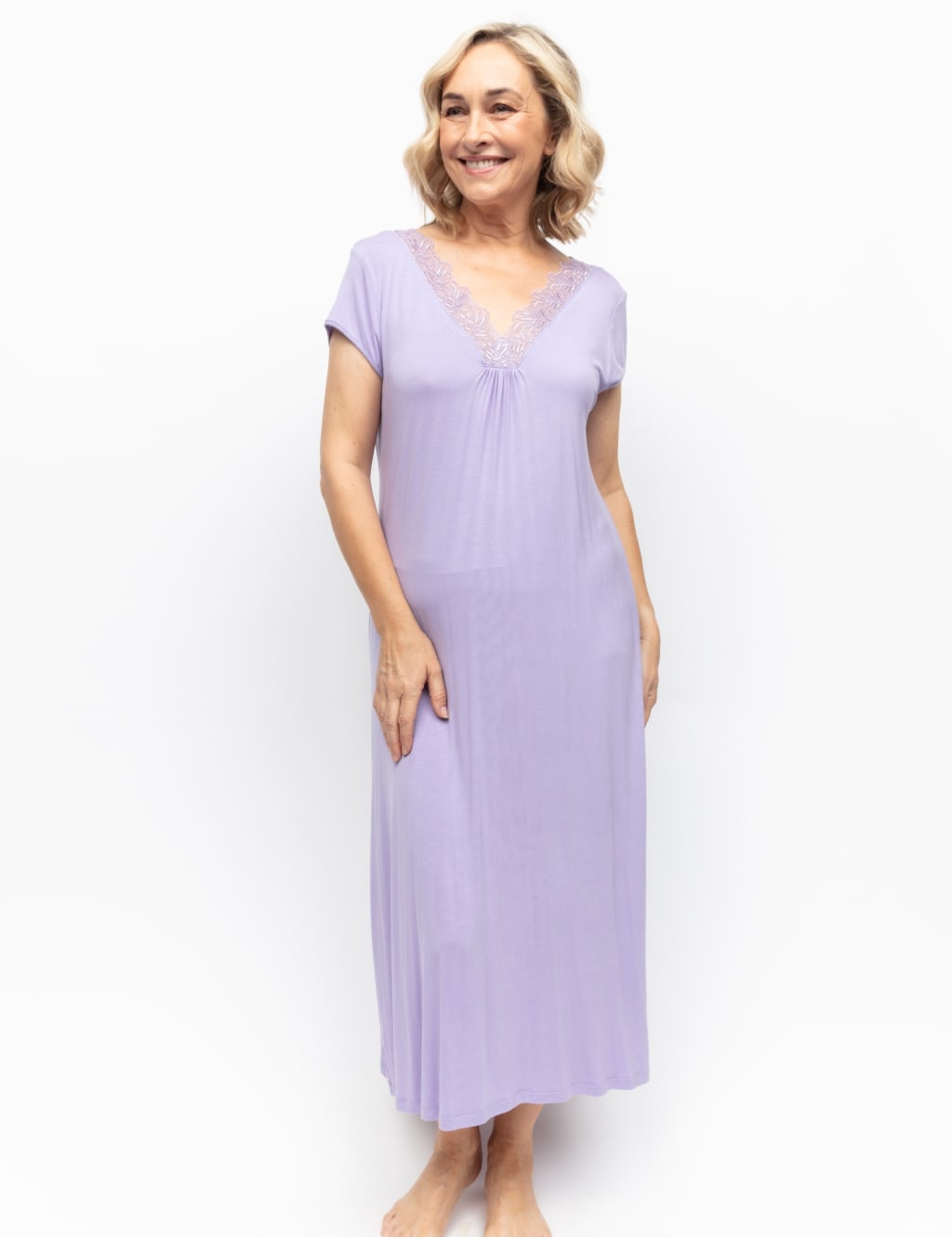 Jersey Scallop Trim Nightdress