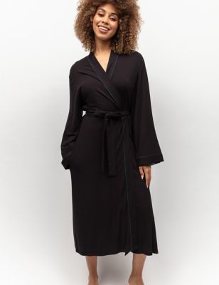 Cyberjammies Womens Jersey Dressing Gown - 10 - Black, Black