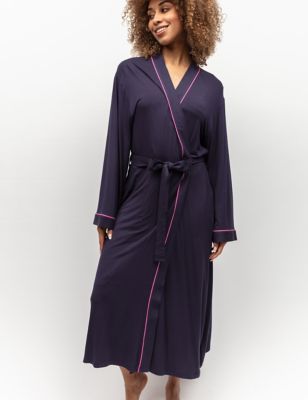 Cyberjammies Women's Modal Rich Long Dressing Gown - 10 - Navy, Navy