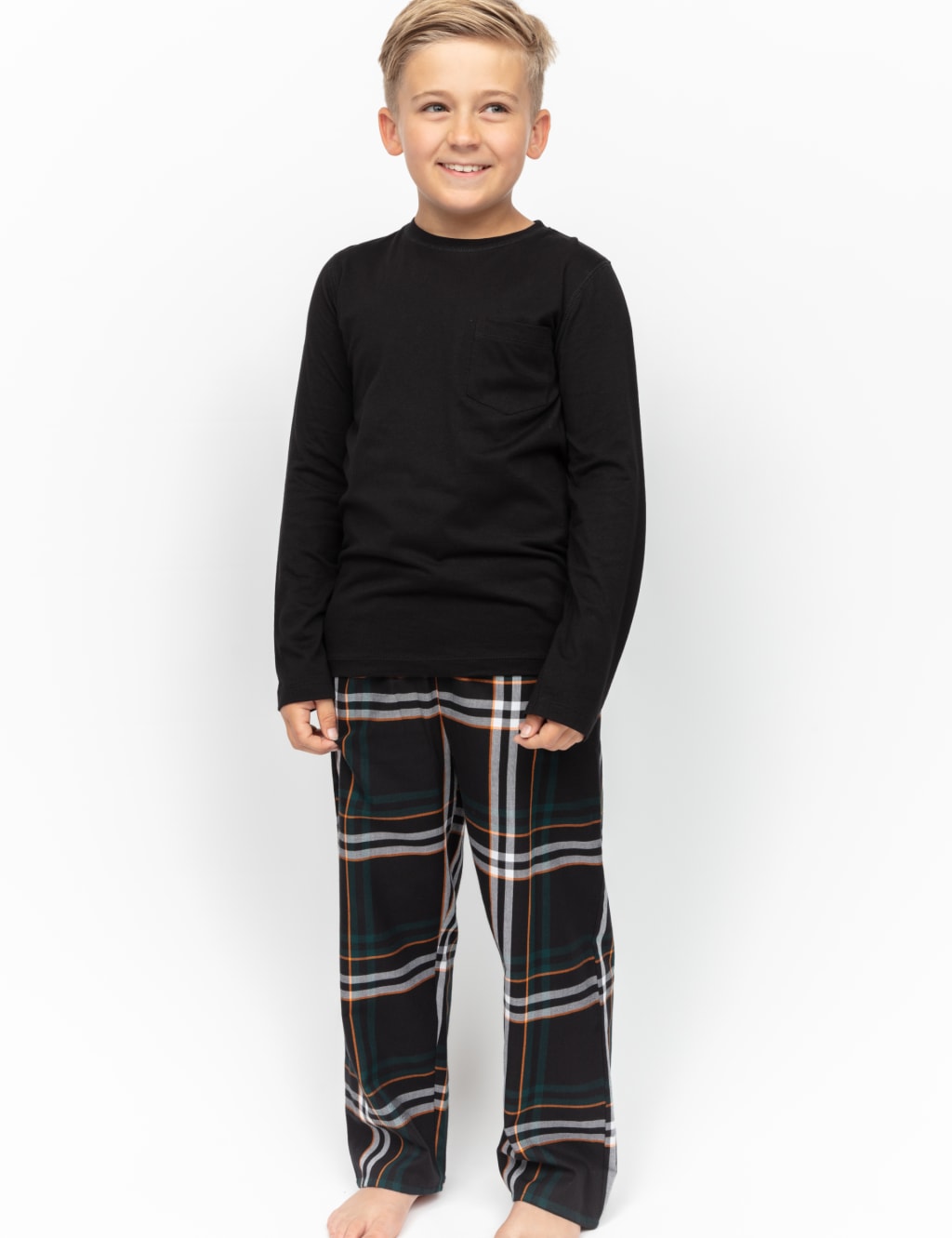 Pure Cotton Checked Pyjamas (2-13 Yrs)