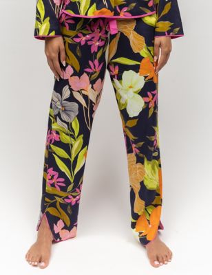 Cyberjammies Women's Cotton Modal Floral Pyjama Bottoms - 8 - Navy Mix, Navy Mix