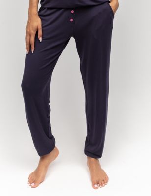 Cyberjammies Women's Modal Rich Jersey Cuffed Hem Pyjama Bottoms - 16 - Navy, Navy