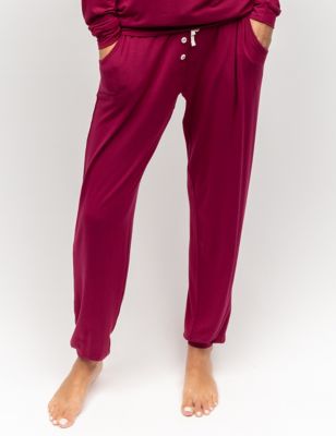 Cyberjammies Women's Modal Rich Jersey Cuffed Hem Pyjama Bottoms - 8 - Magenta, Magenta