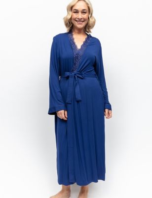 Cyberjammies Womens Jersey Dressing Gown - 16 - Navy, Navy
