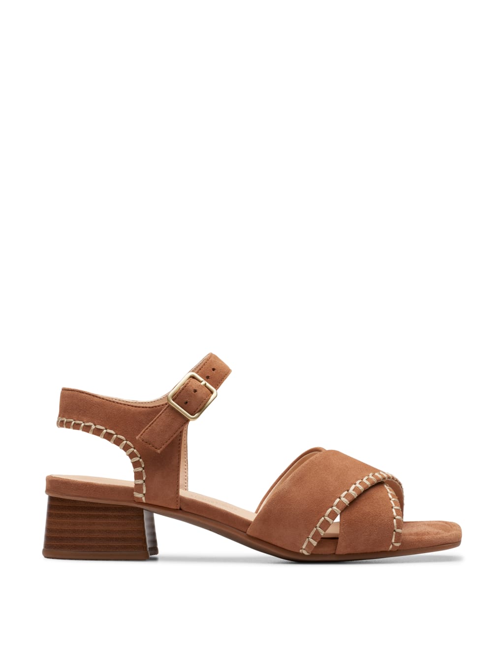 Suede Strappy Block Heel Sandals