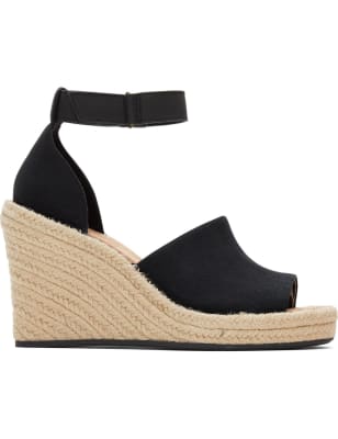 Canvas Ankle Strap Wedge Espadrilles