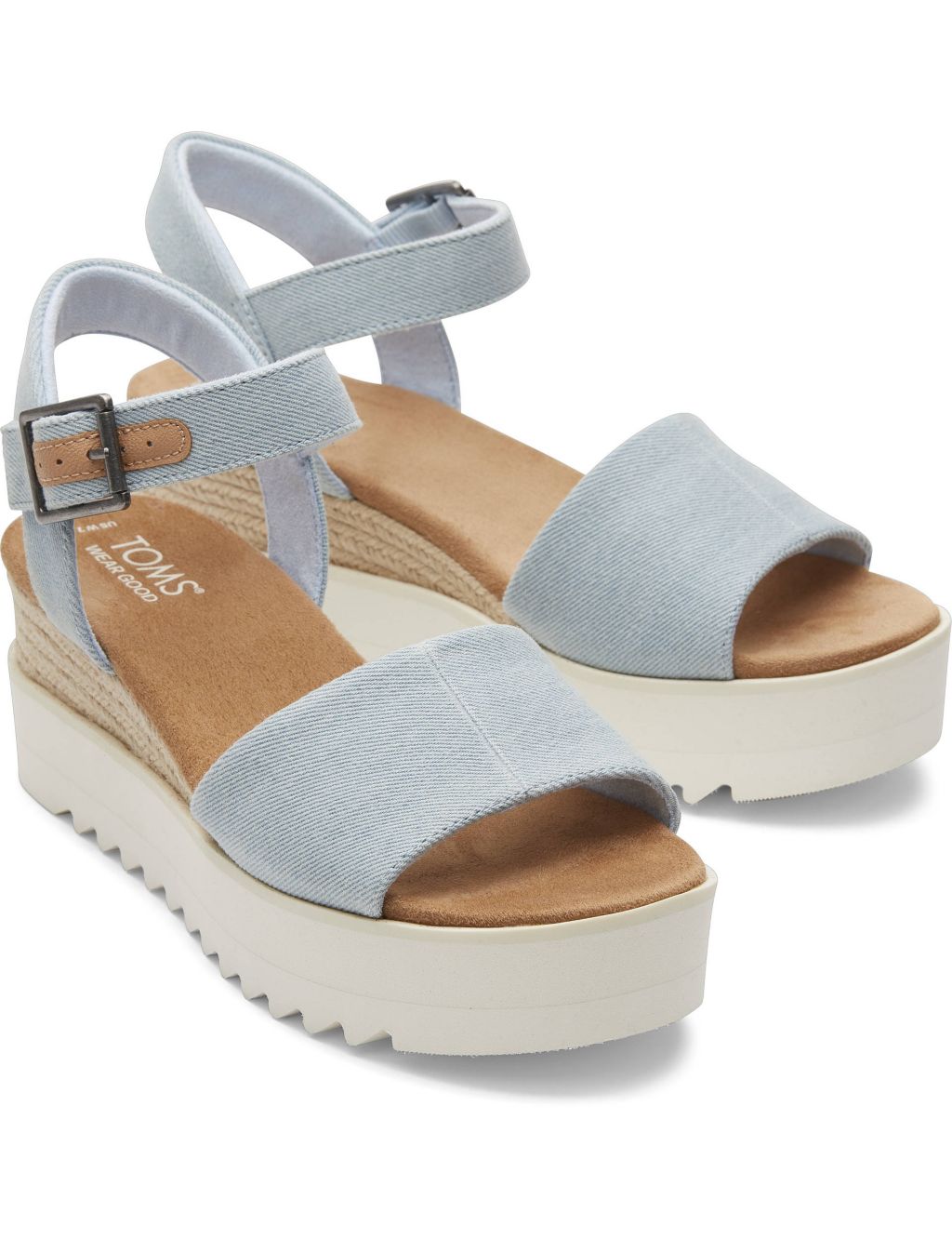 Canvas Buckle Ankle Strap Wedge Espadrilles