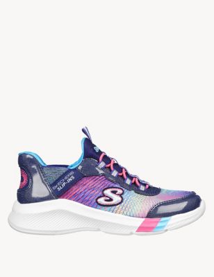 Skechers Girls Dreamy Lites Colorful Prism Trainers (91/2 Small - 3 Large) - 9.5 S - Navy Mix, Navy 