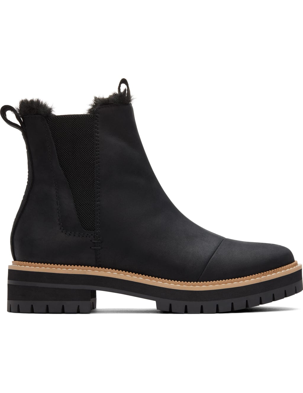 Leather Faux Fur Lining Ankle Boots image 1