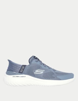 Skechers Mens Bounder 2.0 Emerged Slip-ins Trainers - 8 - Blue, Blue