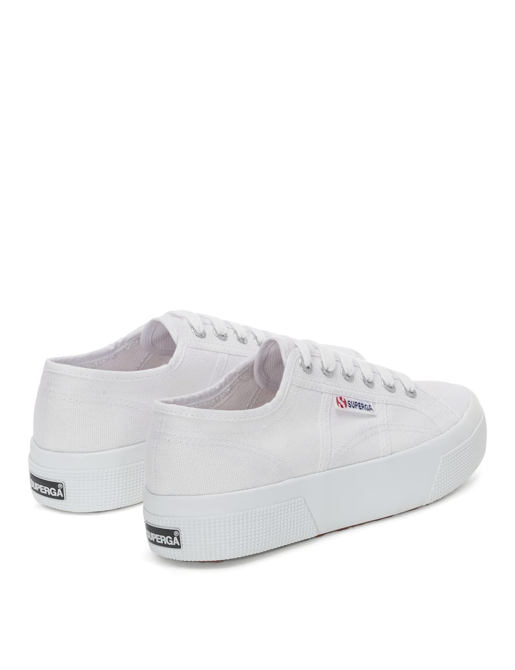 2740 Platform Canvas Lace Up Trainers image 3