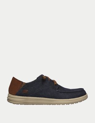 Skechers Mens Melson Planon Boat Shoes - 7 - Navy, Navy