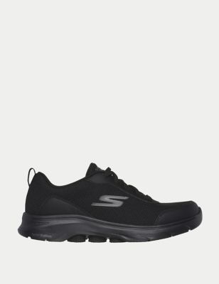Skechers Mens Go Walk 7 Lace Up Trainers - Black, Black,White Mix,Navy Mix,Taupe