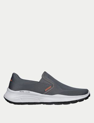Skechers Mens Equalizer 5.0 Grand Legacy Extra Wide Fit Trainers - 7 - Charcoal, Charcoal,Navy