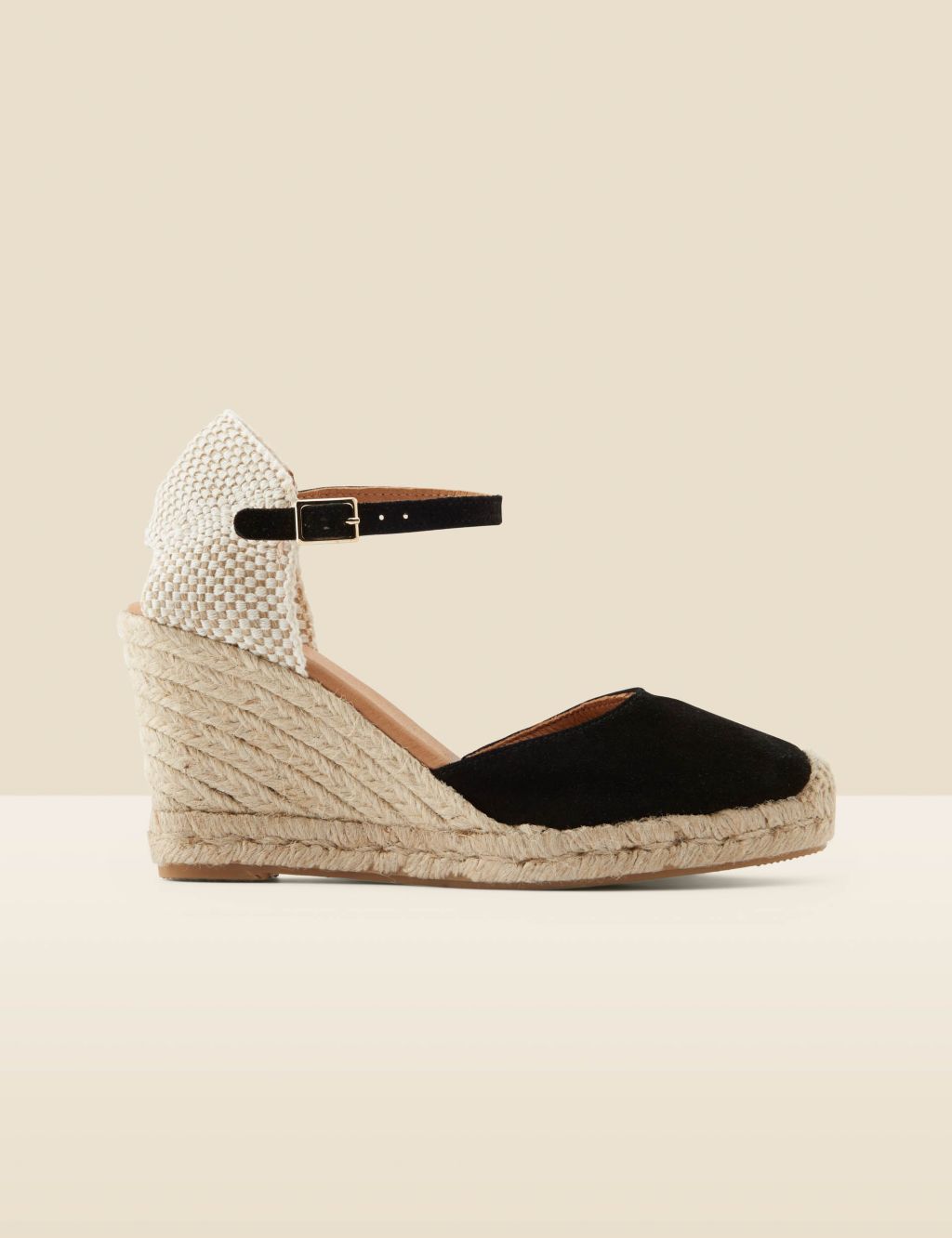Suede Ankle Strap Wedge Espadrilles image 1