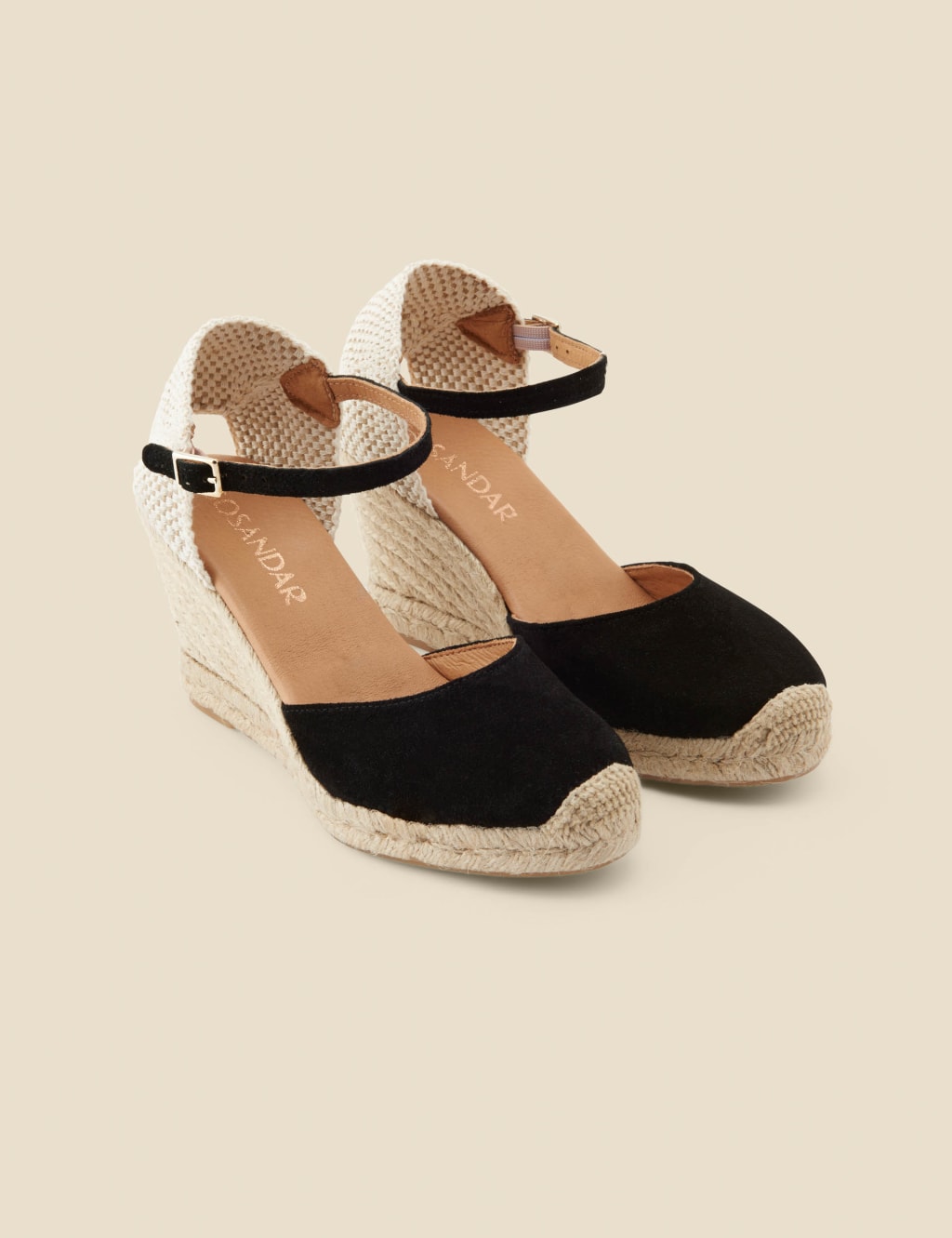 Suede Ankle Strap Wedge Espadrilles image 2