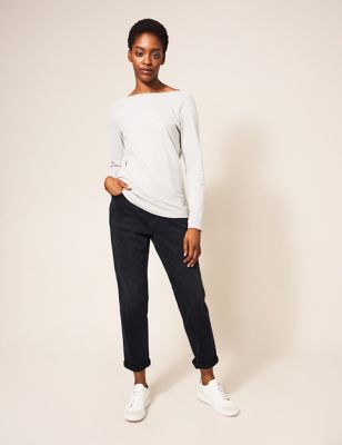 White Stuff Womens Slim Fit Jeans - 6REG - Black, Black