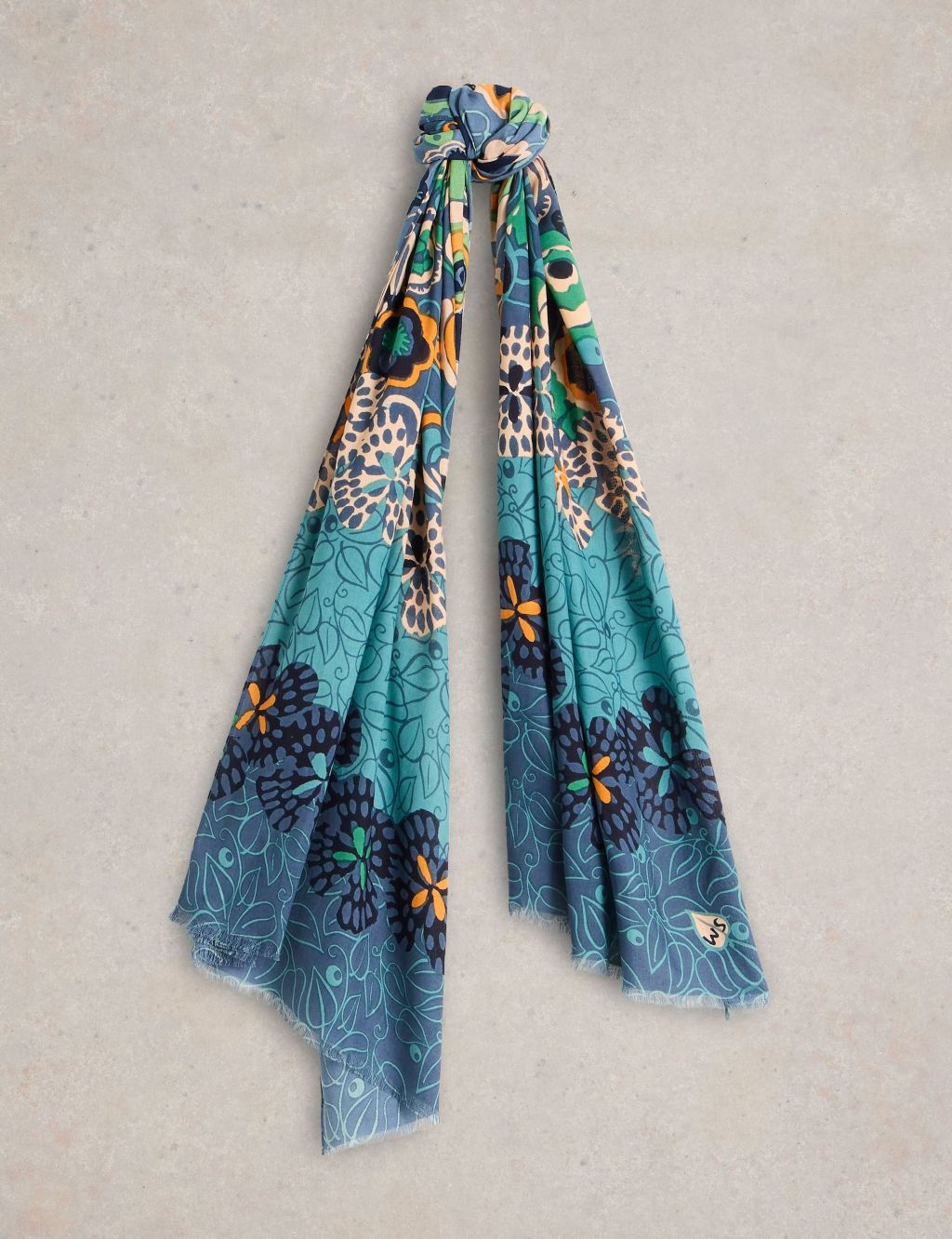 Woven Floral Large Scarf