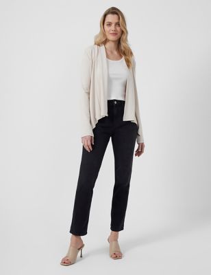 French Connection Women's Collarless Short Jacket - 8 - Oatmeal, Oatmeal