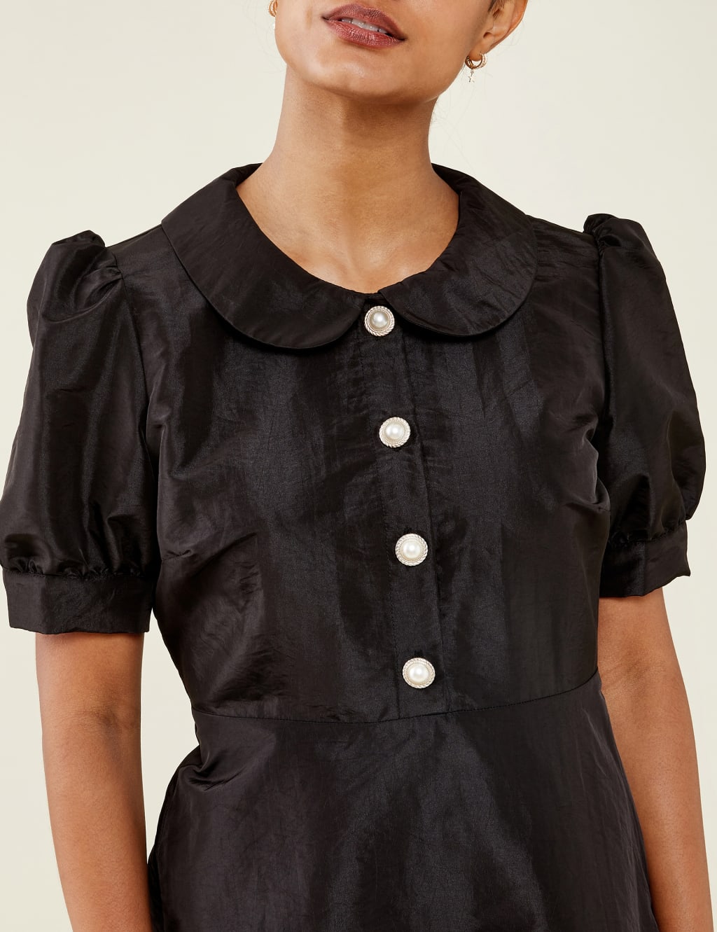 Button Detail Knee Length Tea Dress image 4