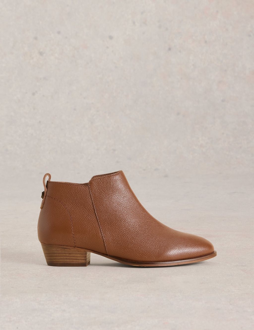 Wide Fit Leather Ankle Boot