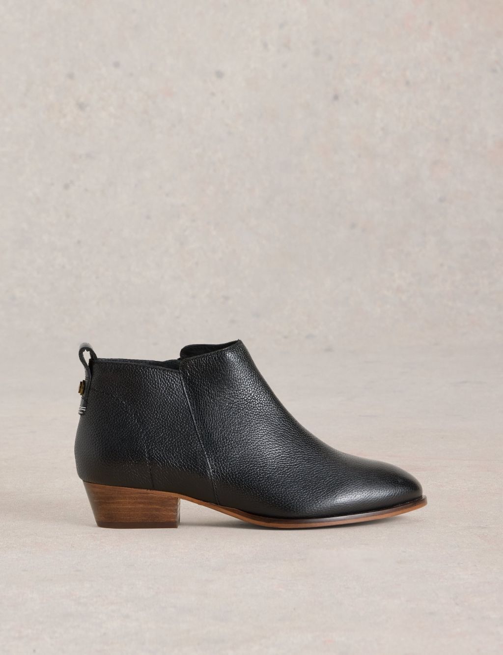 Wide Fit Leather Ankle Boot