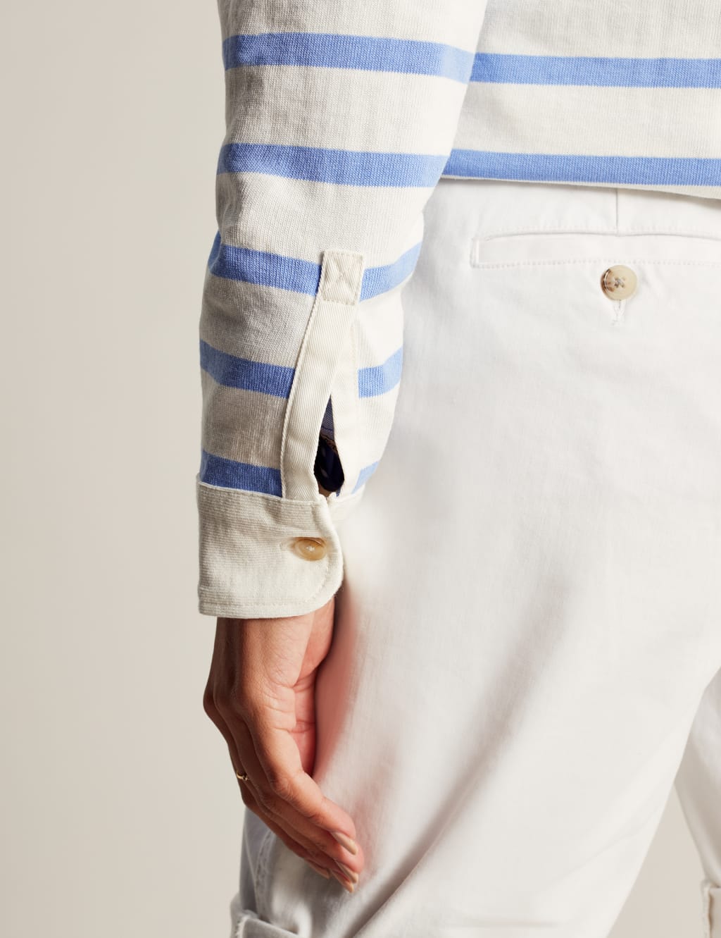 Pure Cotton Striped Collared Sweatshirt image 7