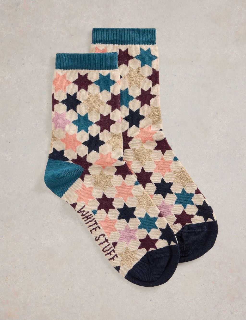 Cotton Rich Star Ankle High Socks