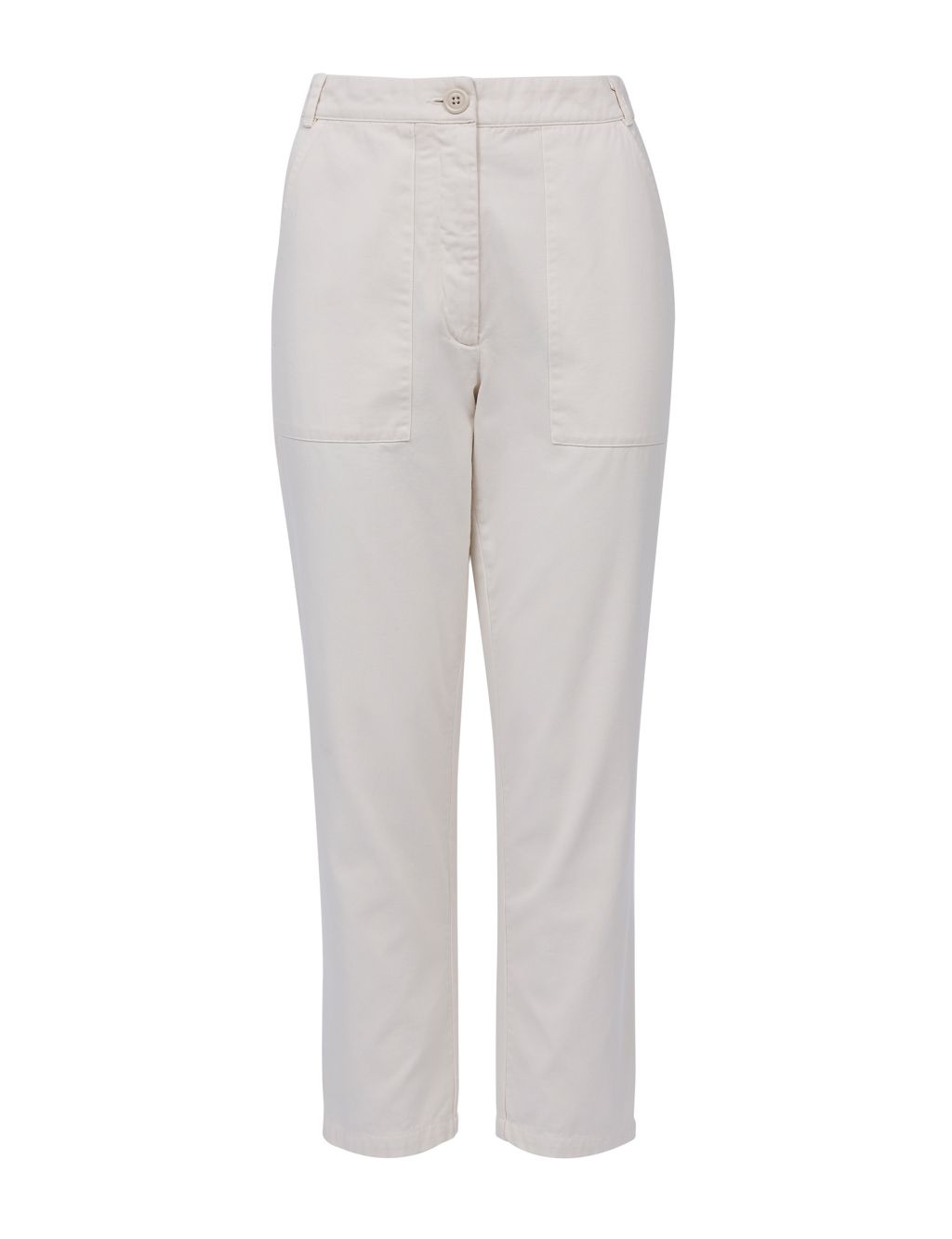 Pure Cotton Slim Fit Cropped Trousers image 2