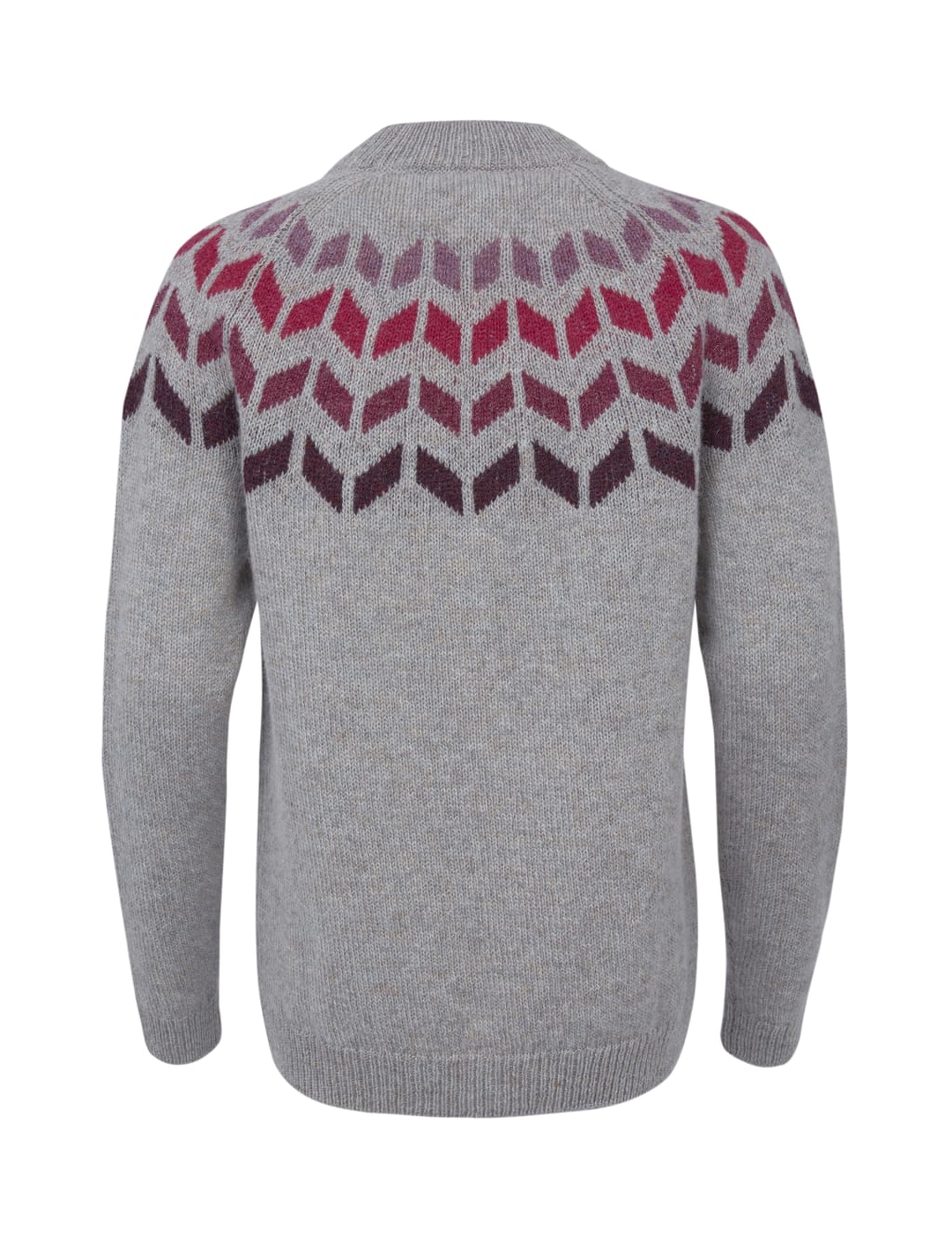 Pure Wool Jacquard Crew Neck Jumper image 3