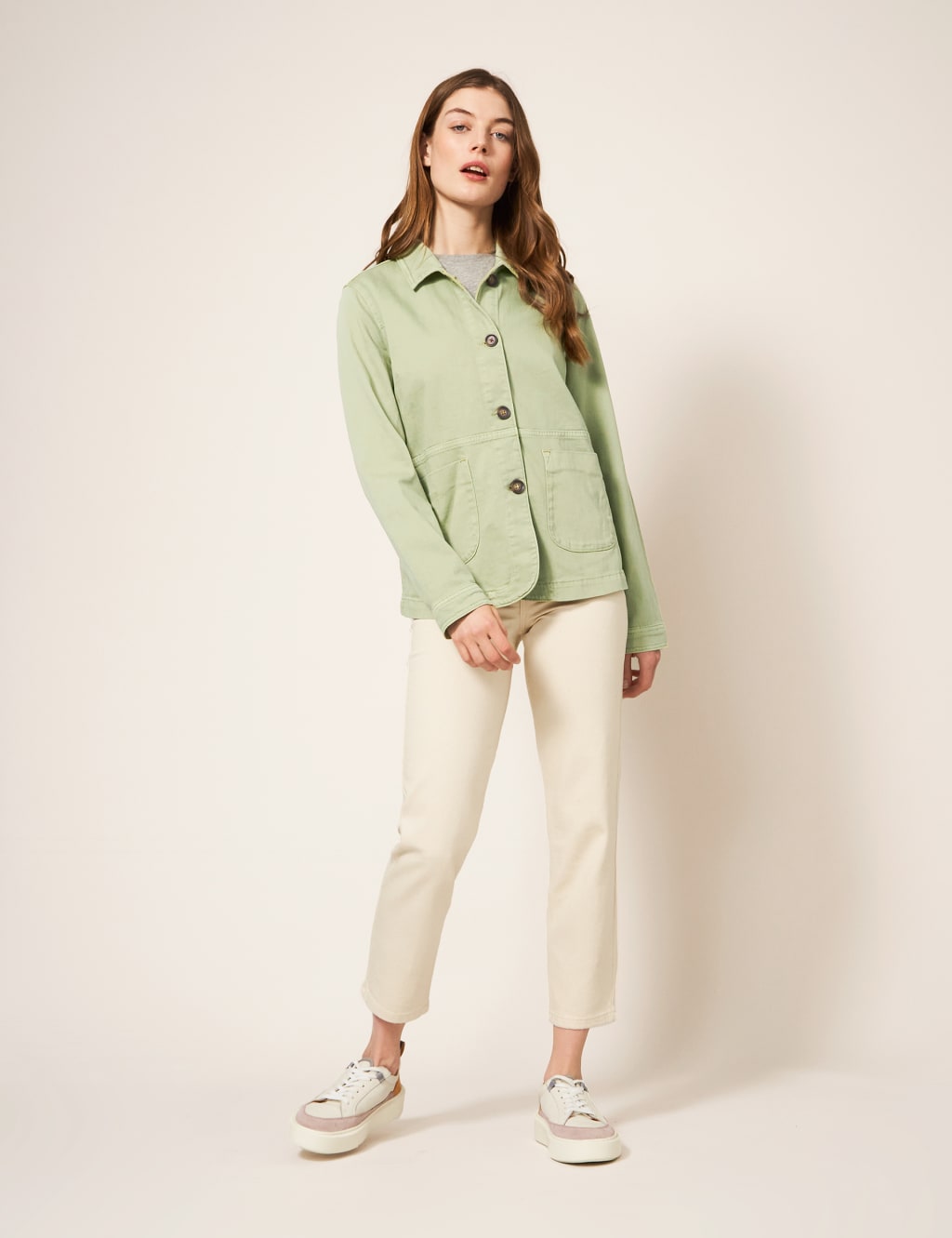 Denim Collared Jacket image 4