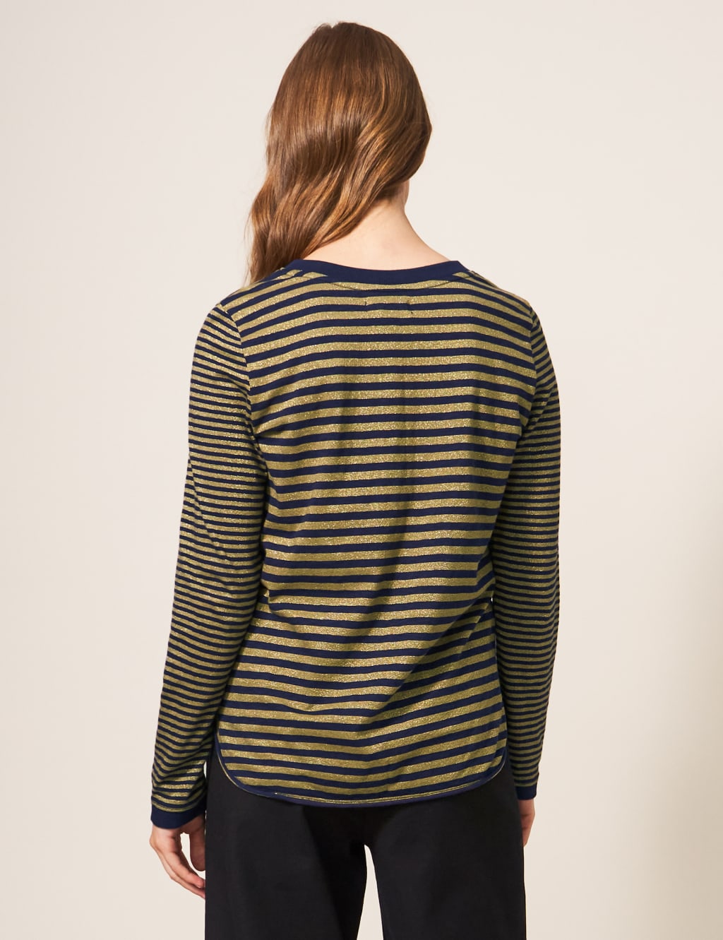 Cotton Rich Sparkly Striped Top image 2